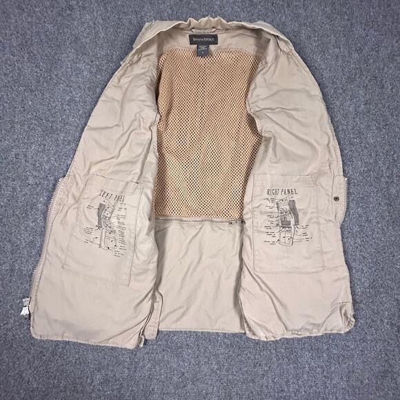 Vintage 80's Banana Republic Safari Travel Fishing VestsTan Men's Size Medium - Picture 2 of 8
